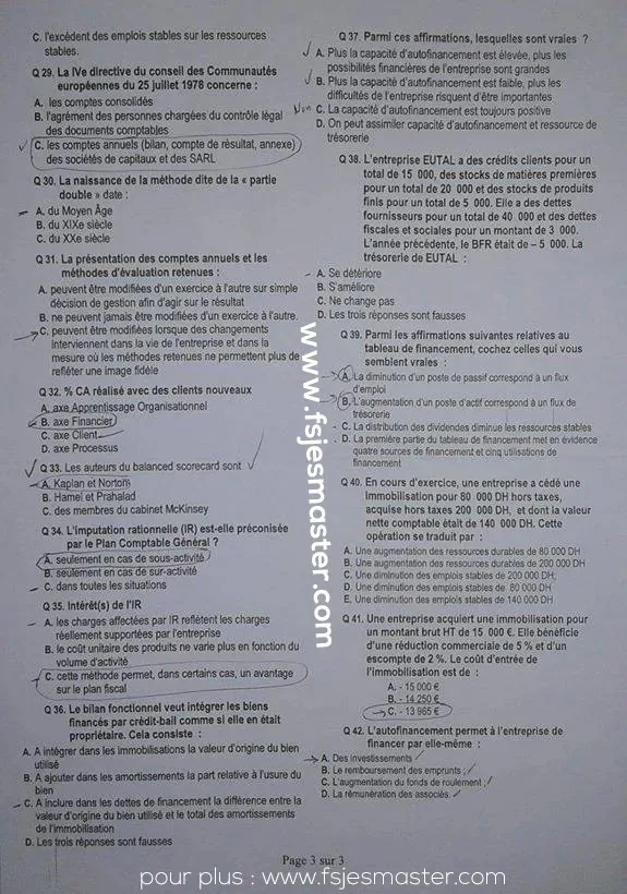 Extrait scanné — FSJES Agadir (Ibn Zohr) 2015