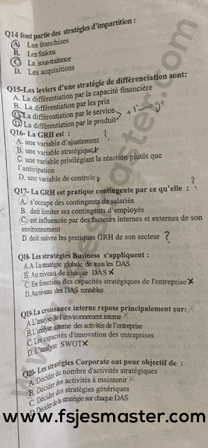 Extrait scanné — FSJES Agadir (Ibn Zohr) 2018