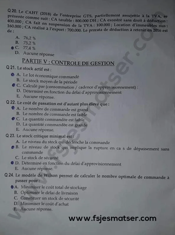 Extrait scanné — FSJES Agadir (Ibn Zohr) 2019