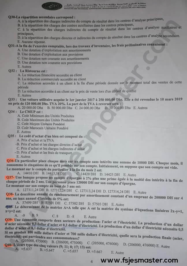 Extrait scanné — FSJES Ait Melloul (Ibn Zohr) 2019