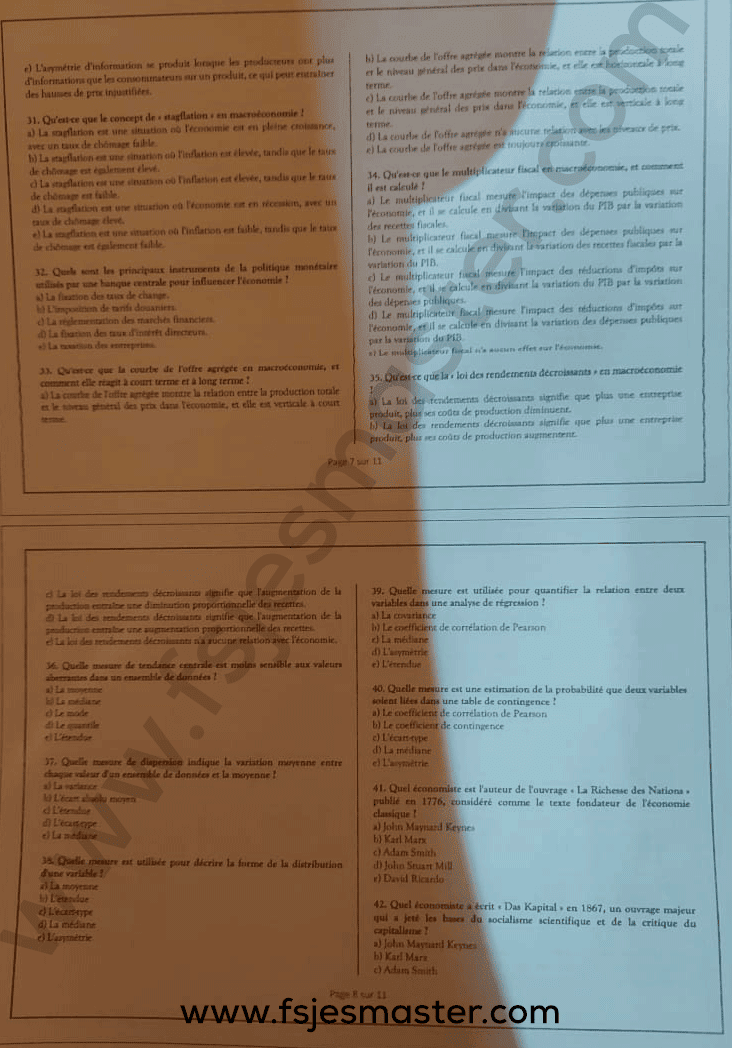 Extrait scanné — FSJES Agadir (Ibn Zohr) 2023