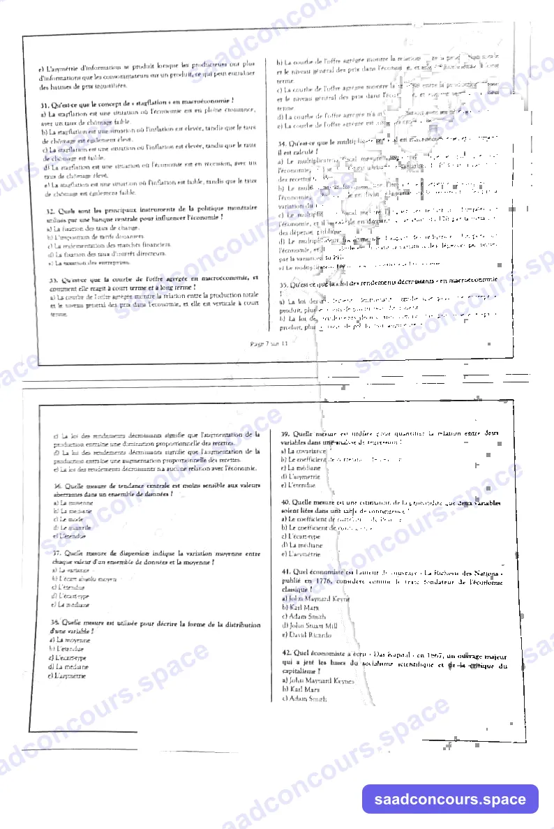 Extrait scanné — FSJES Agadir (Ibn Zohr) 2023