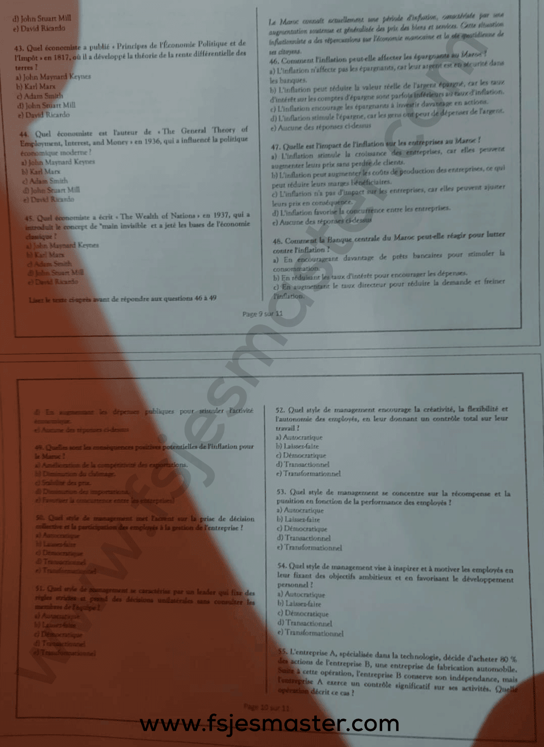 Extrait scanné — FSJES Agadir (Ibn Zohr) 2023