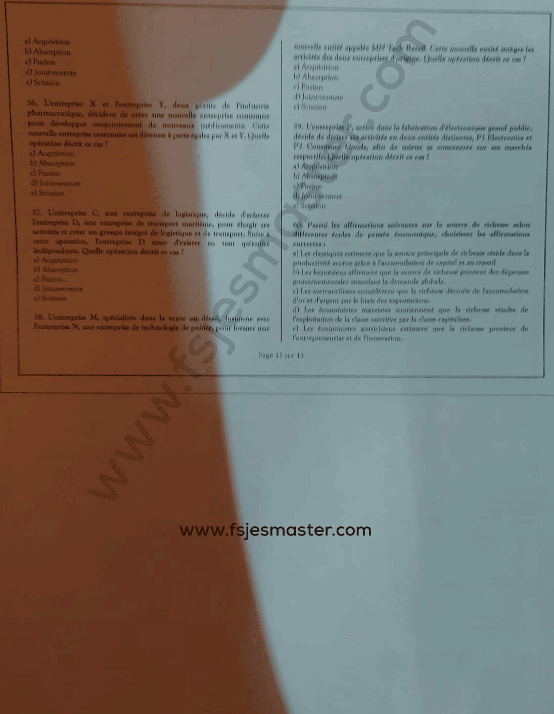 Extrait scanné — FSJES Agadir (Ibn Zohr) 2023