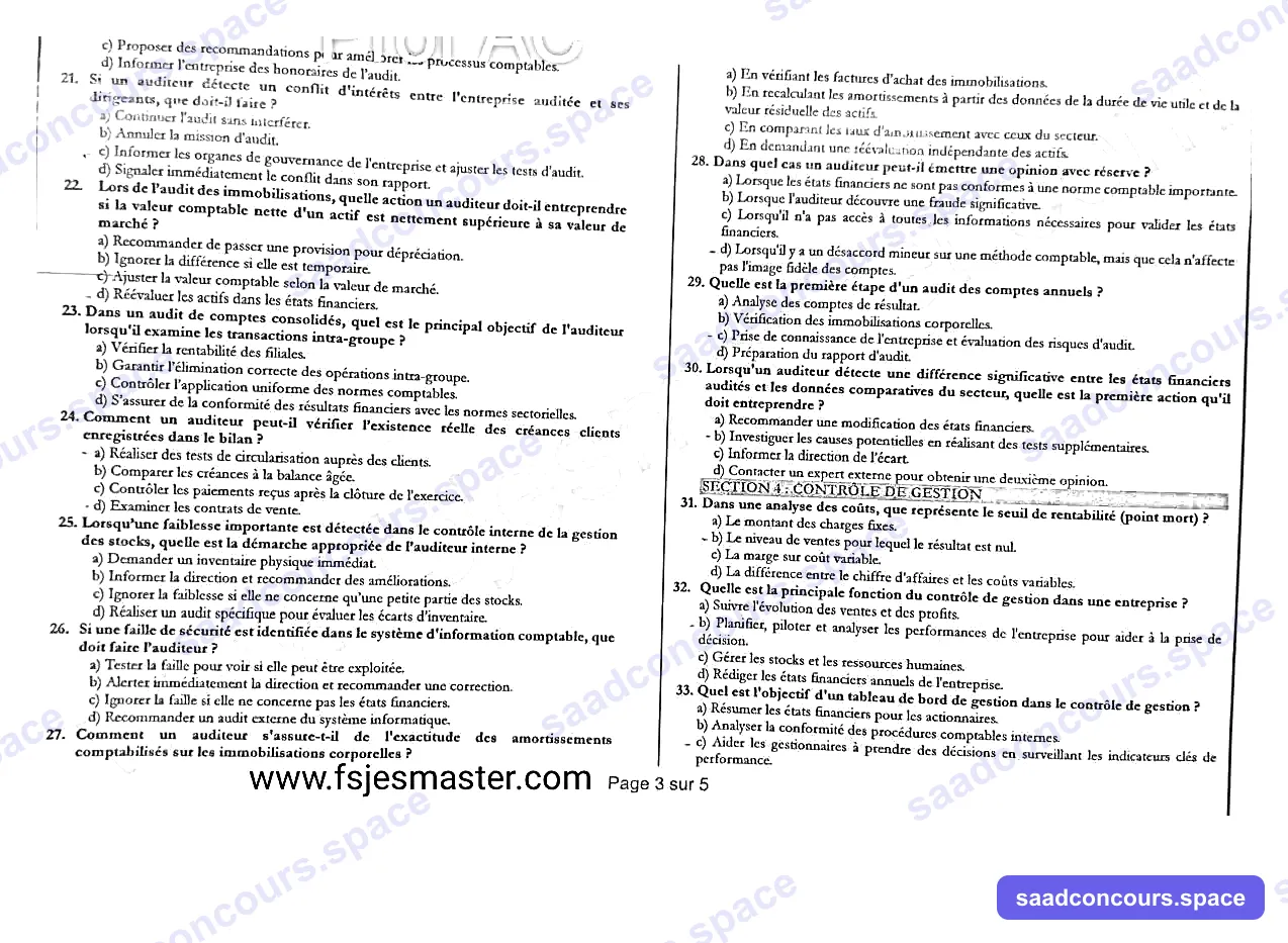 Extrait scanné — FSJES Agadir (Ibn Zohr) 2024