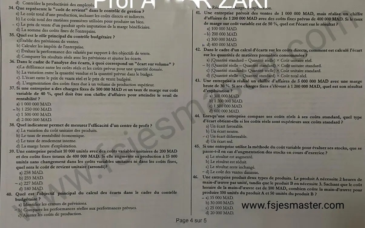 Extrait scanné — FSJES Agadir (Ibn Zohr) 2024