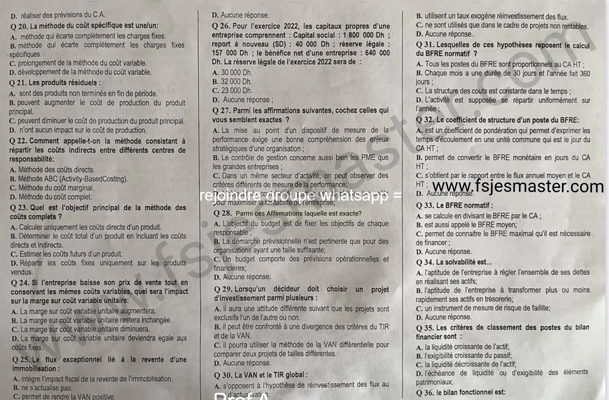 Extrait scanné — FSJES Agadir 2024