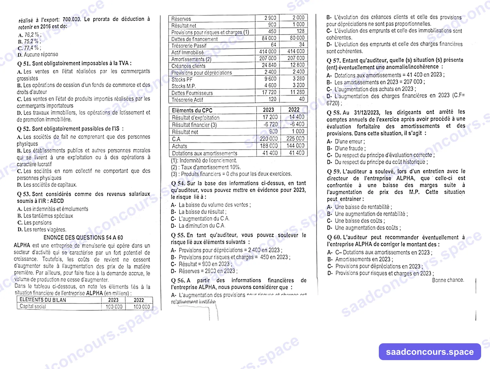 Extrait scanné — FSJES Agadir 2024