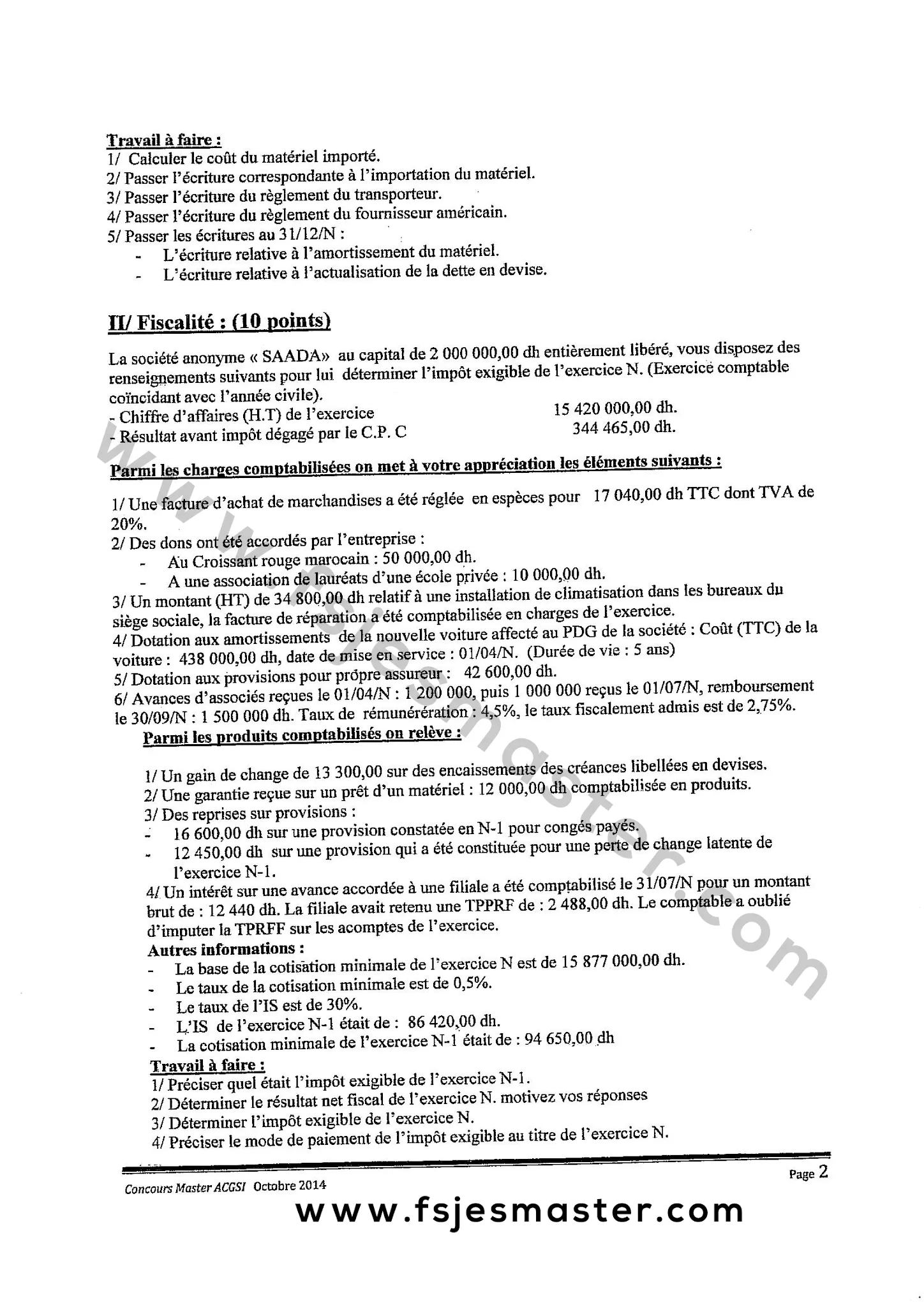Extrait scanné — FSJES Ain Chock 2014