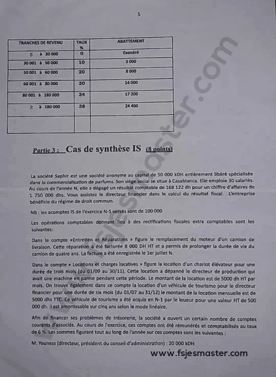 Extrait scanné — FSJES Ain Chock 2018