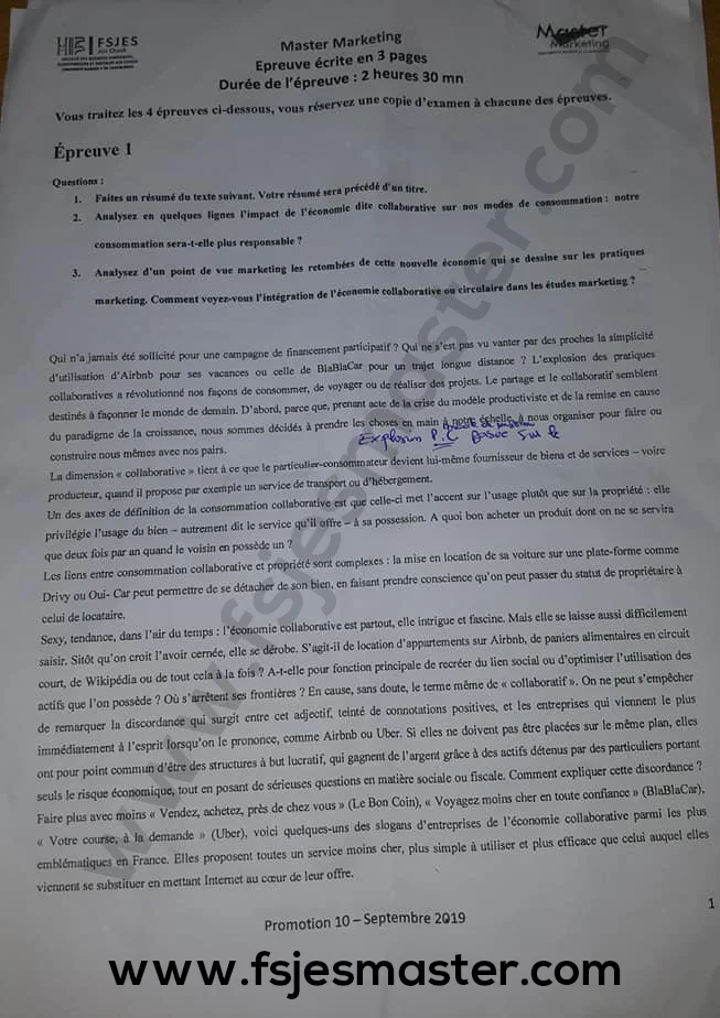 Extrait scanné — FSJES Ain Chock 2019