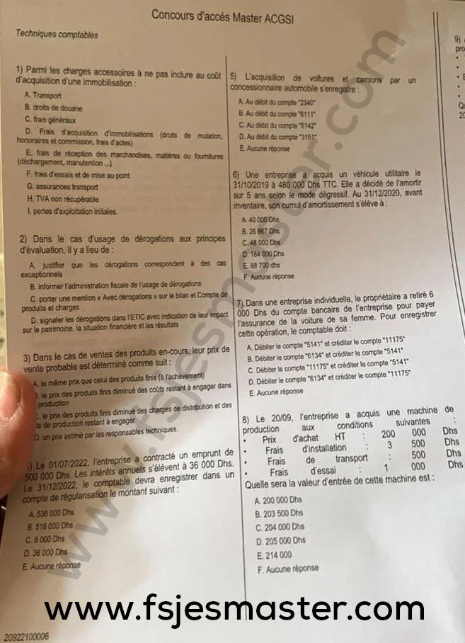 Extrait scanné — FSJES Ain Chock 2022