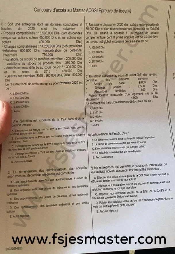 Extrait scanné — FSJES Ain Chock 2022