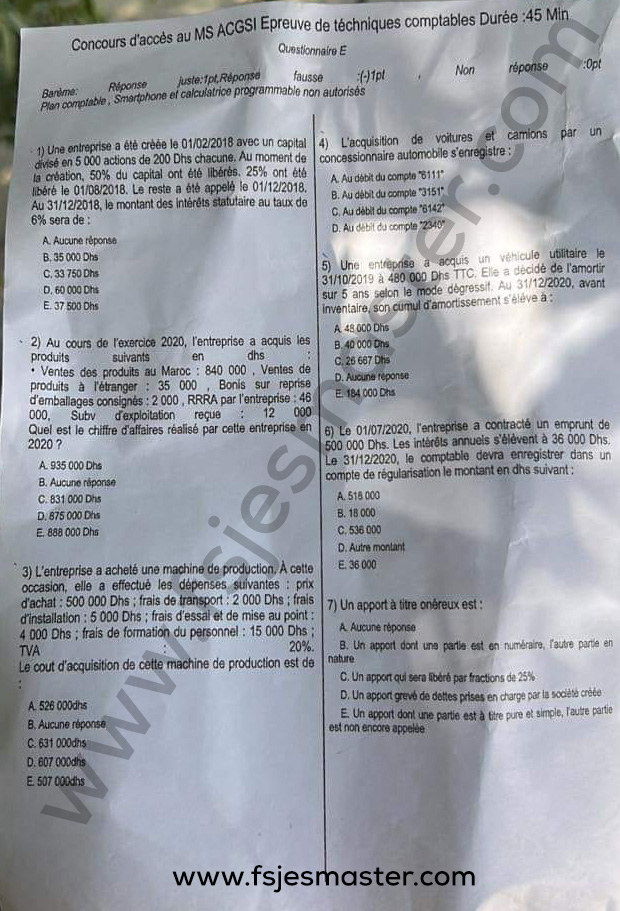 Extrait scanné — FSJES Ain Chock 2023