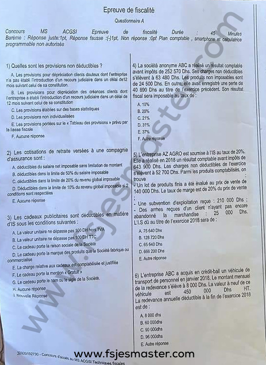 Extrait scanné — FSJES Ain Chock 2023