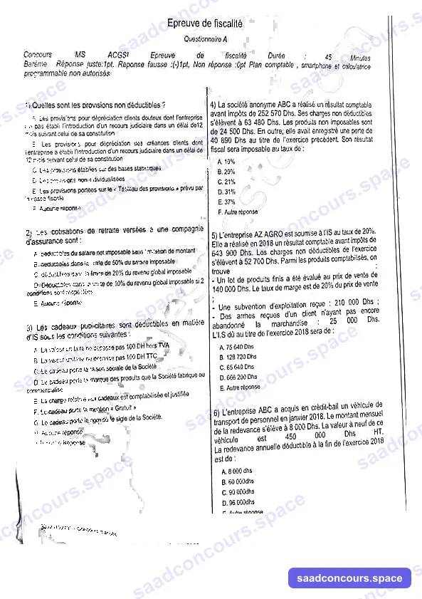 Extrait scanné — FSJES Ain Chock 2023
