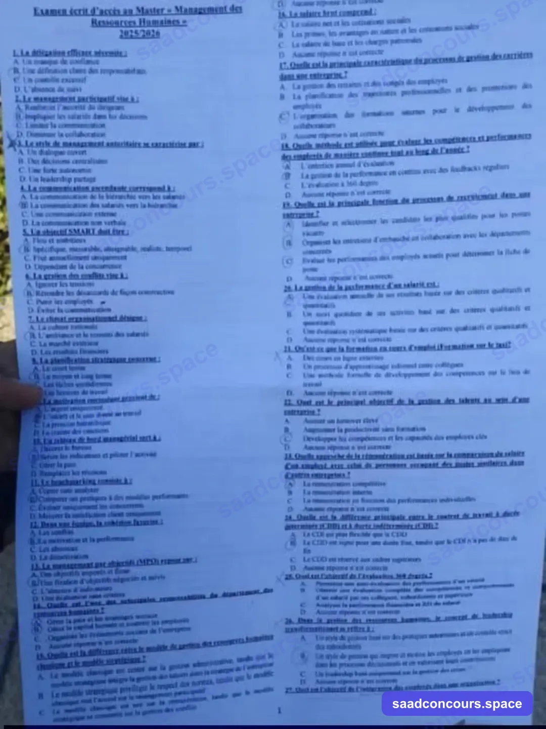 Extrait scanné — FSJES Ain Sebaâ 2025