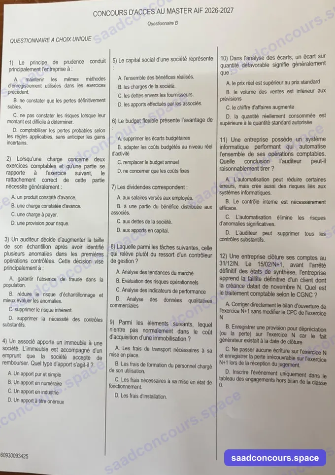 Extrait scanné — FSJES Ain Chock 2026