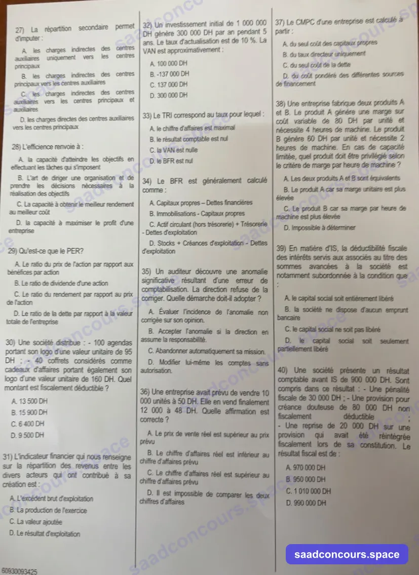 Extrait scanné — FSJES Ain Chock 2026
