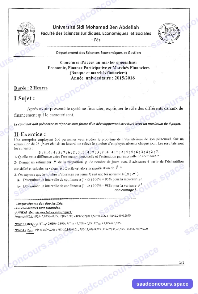 Extrait scanné — FSJES Dhar El Mahraz 2015
