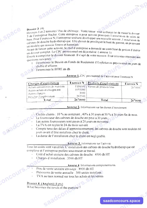 Extrait scanné — ENCG Fès 2019
