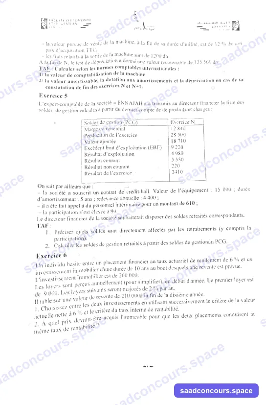 Extrait scanné — FEG Kénitra (FSJES) 2021