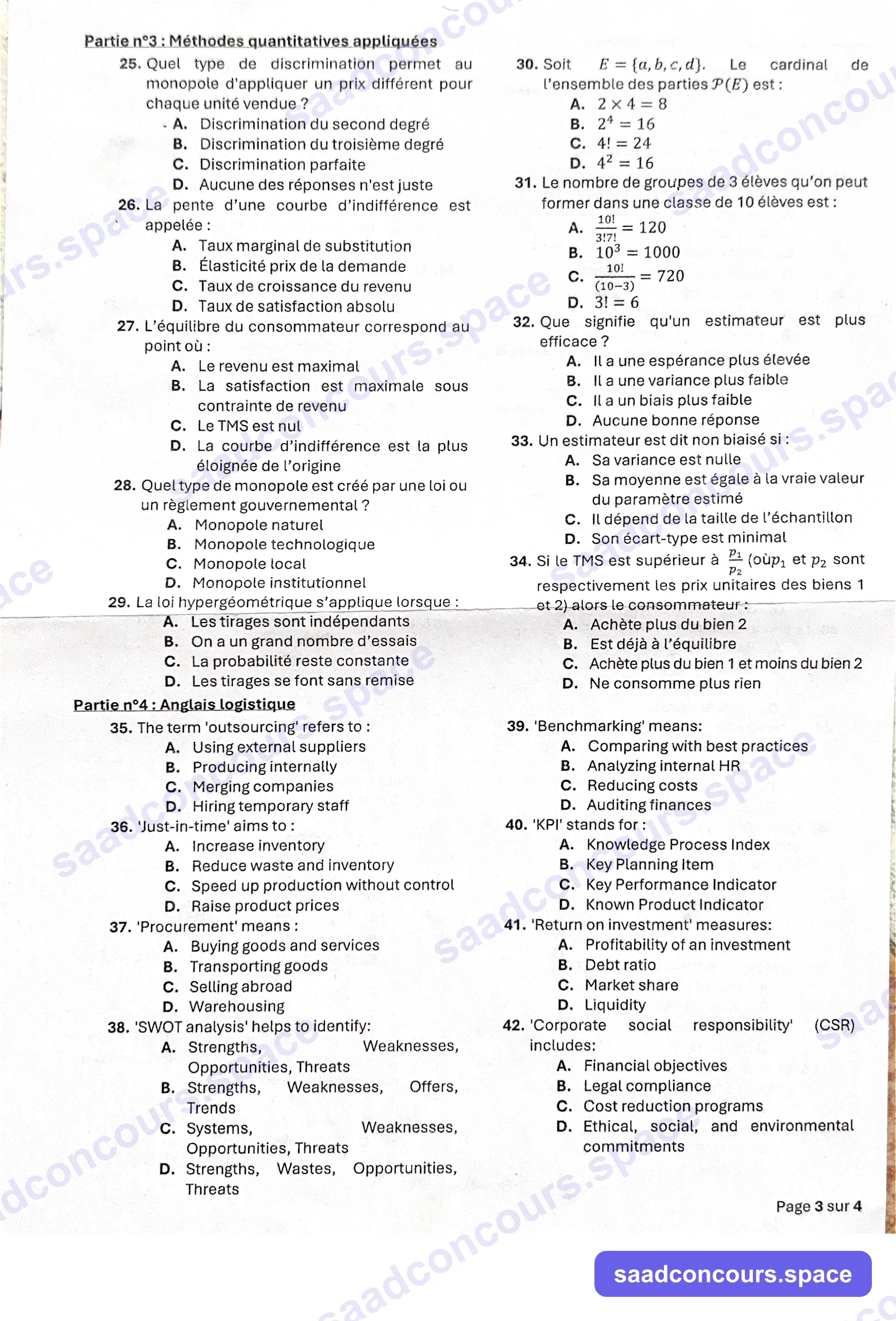 Extrait scanné — Faculté Polydisciplinaire de Larache 2025