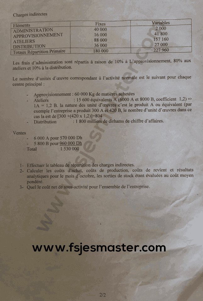 Extrait scanné — FSJES Marrakech (Cadi Ayyad) 2019