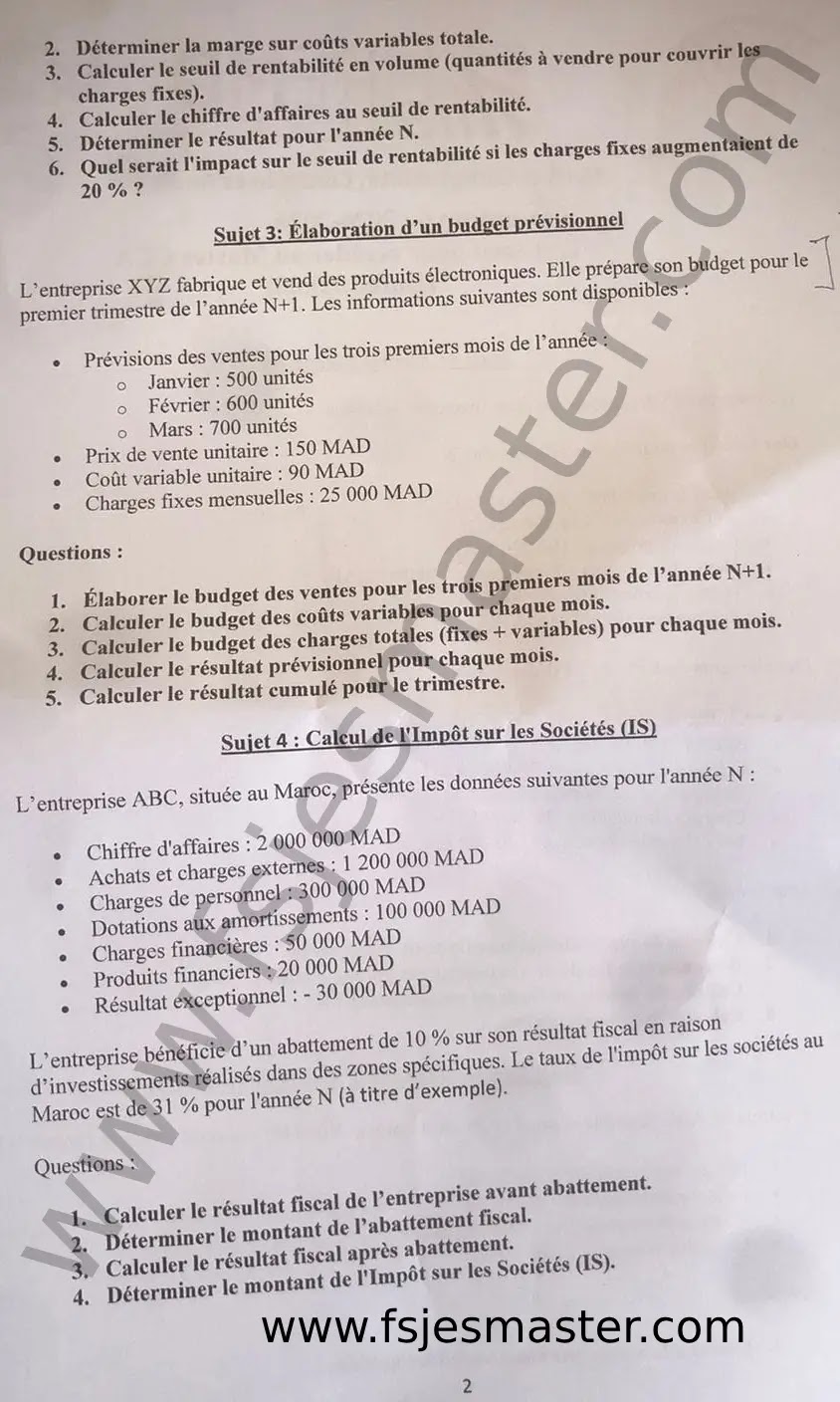 Extrait scanné — FSJES Marrakech 2024