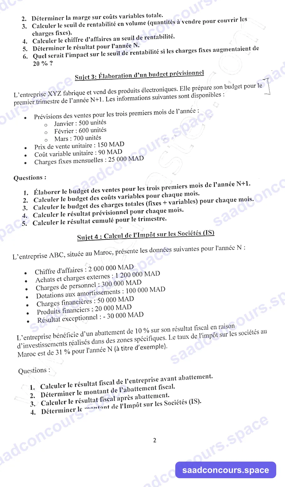 Extrait scanné — FSJES Marrakech 2024