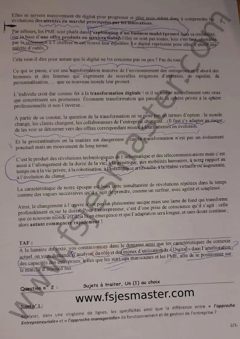 Extrait scanné — FSJES Marrakech 2024