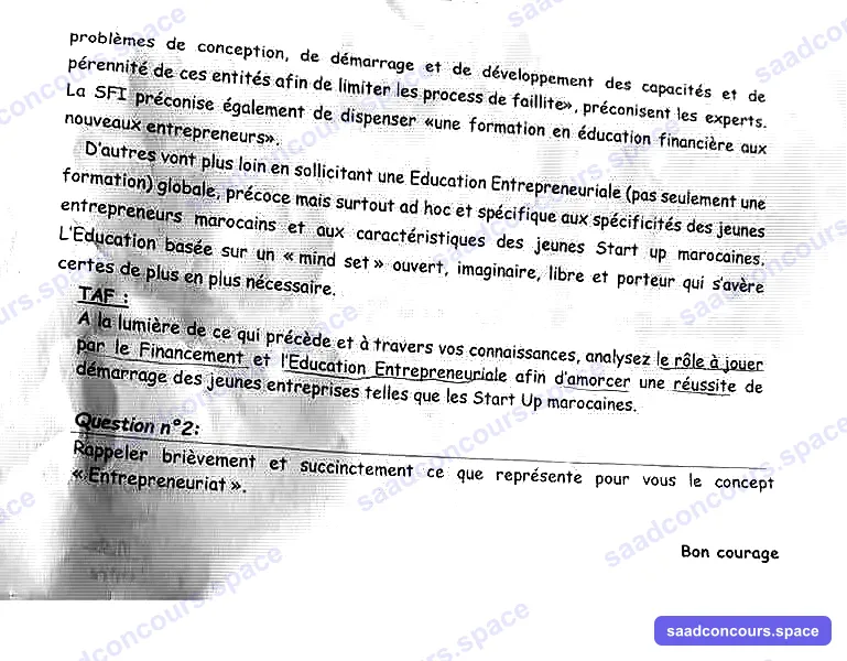 Extrait scanné — FSJES Marrakech 2025