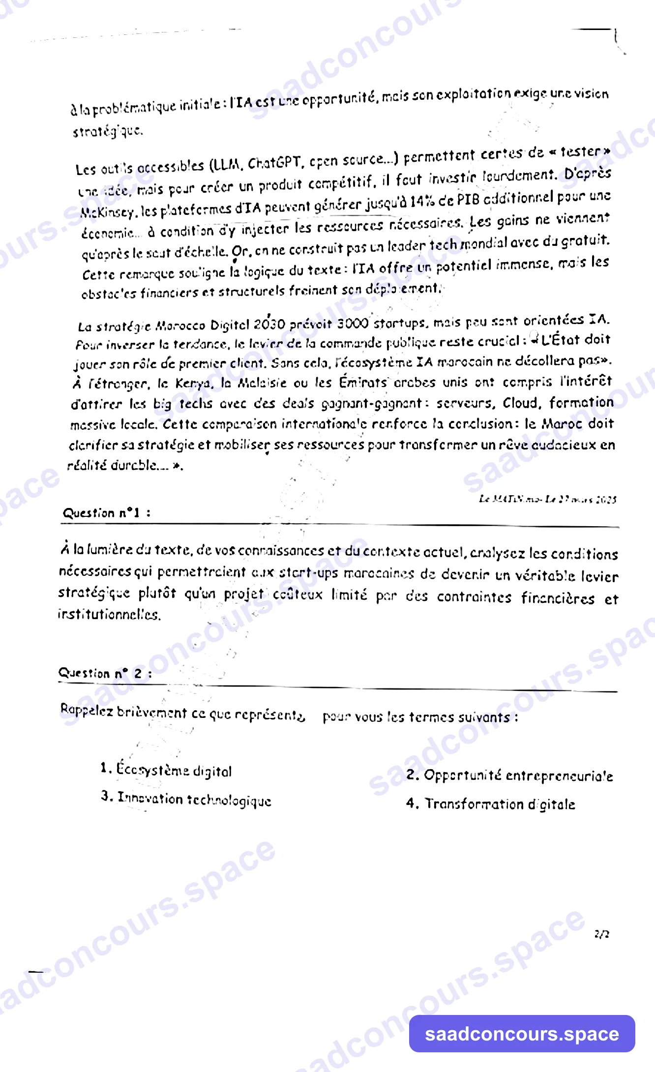 Extrait scanné — FEG Marrakech 2026