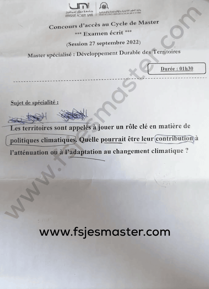 Extrait scanné — FSJES Meknès 2022