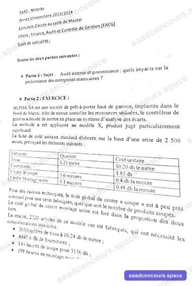 Extrait scanné — FSJES Meknès 2023