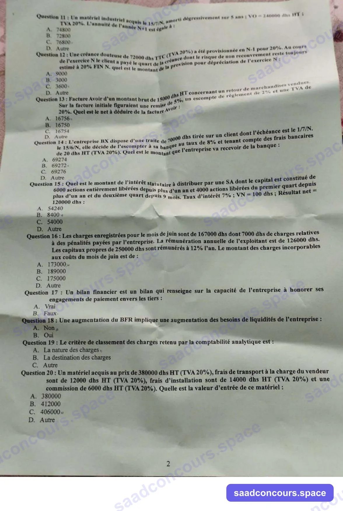 Extrait scanné — FSJES Meknès 2024