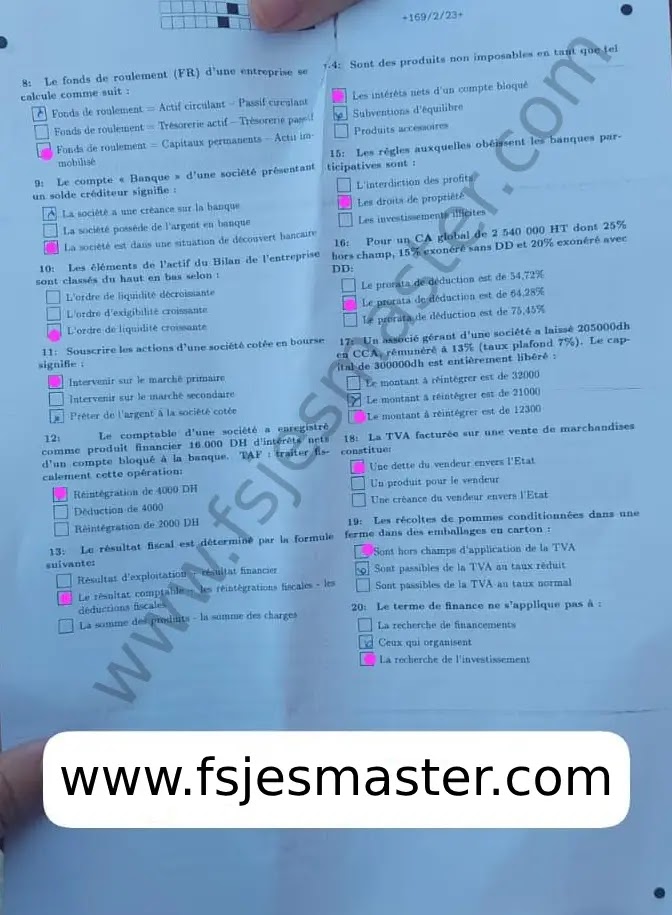 Extrait scanné — FSJES Meknès 2024