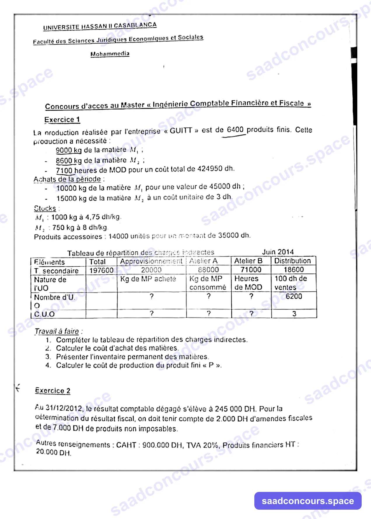 Extrait scanné — FSJES Mohammedia 2014