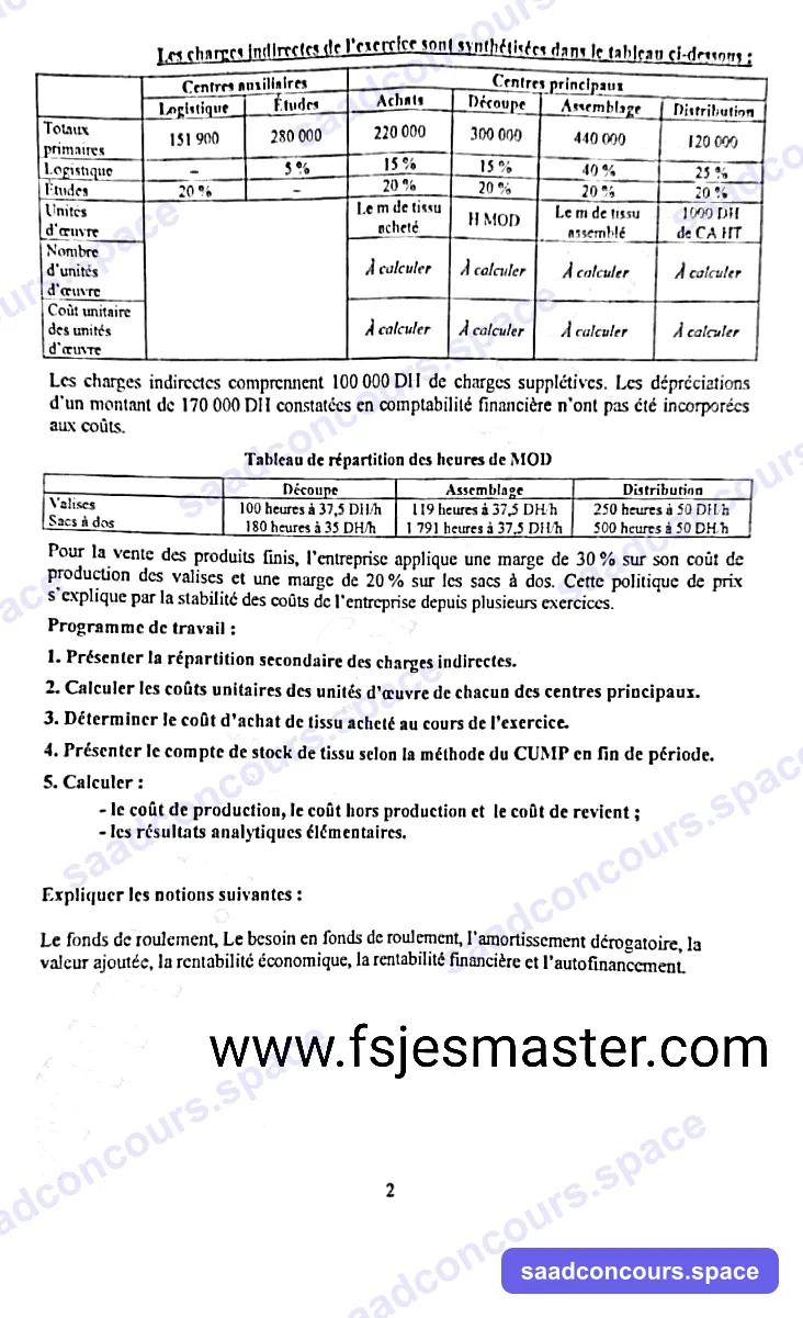 Extrait scanné — FSJES Mohammedia 2024