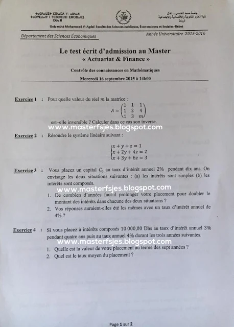 Extrait scanné — FSJES Agdal 2015