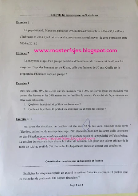 Extrait scanné — FSJES Agdal 2015