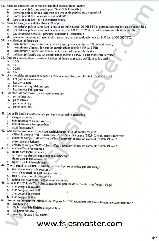 Extrait scanné — FSJES Agdal 2022