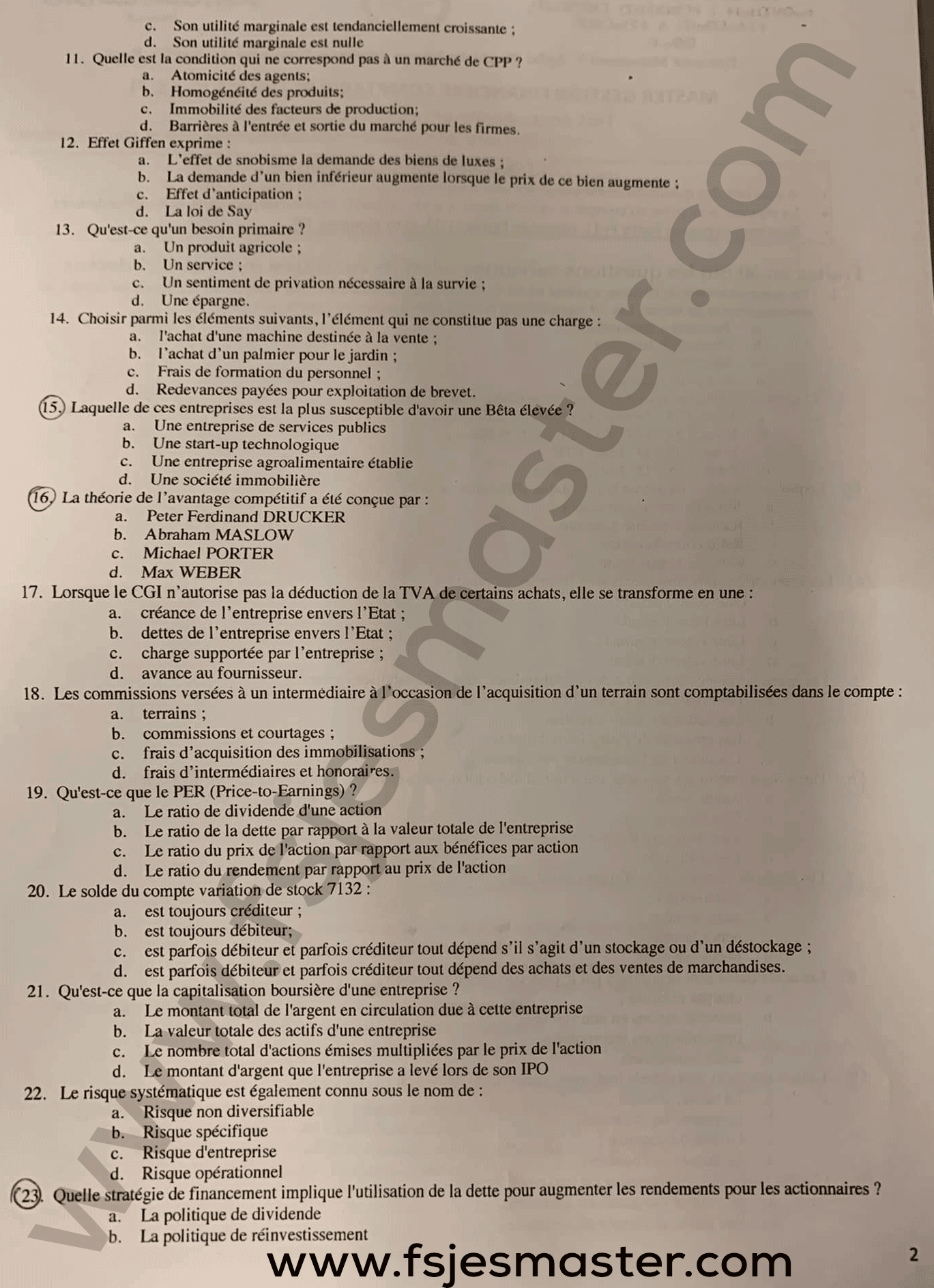 Extrait scanné — FSJES Agdal 2023