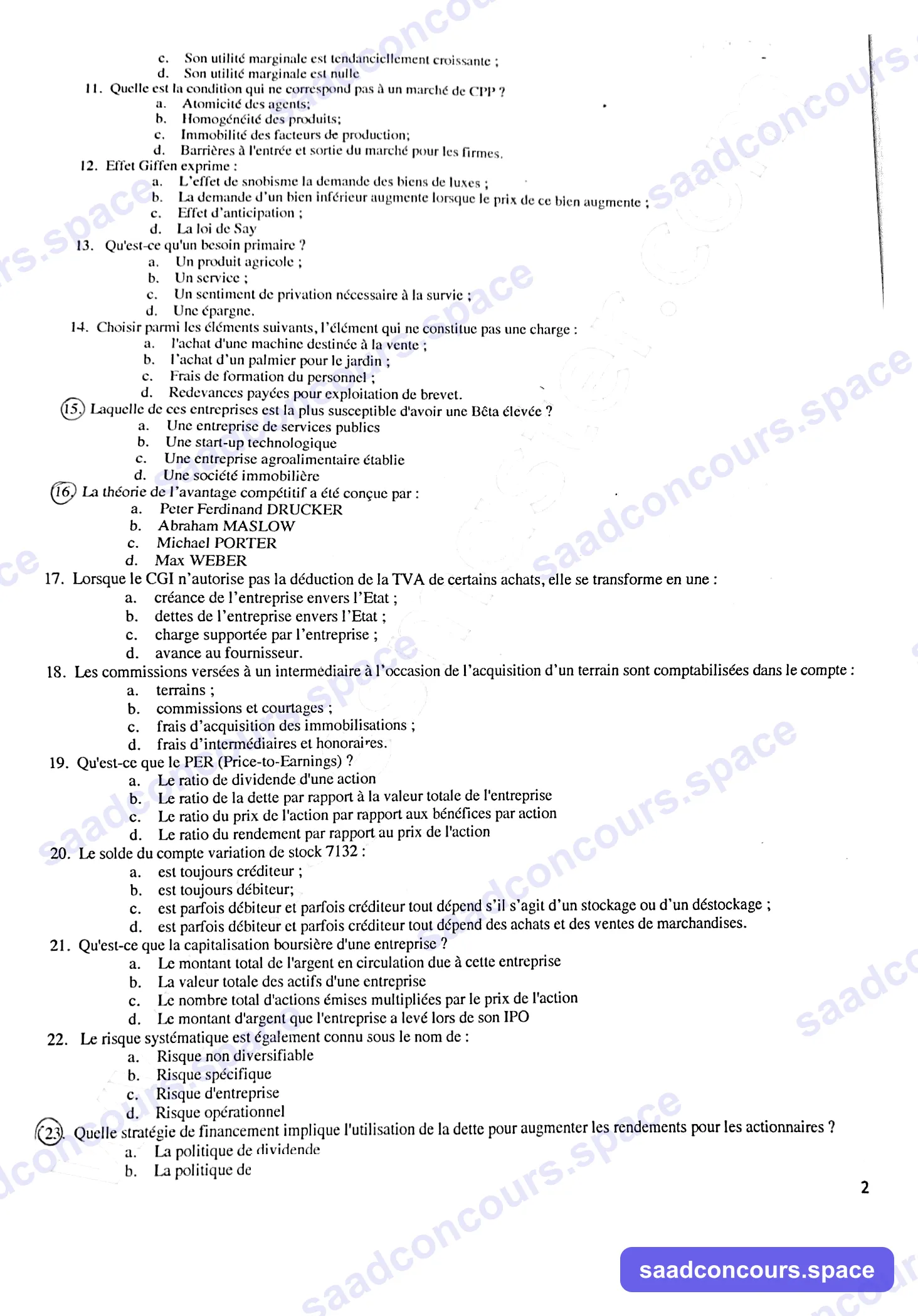 Extrait scanné — FSJES Agdal 2023