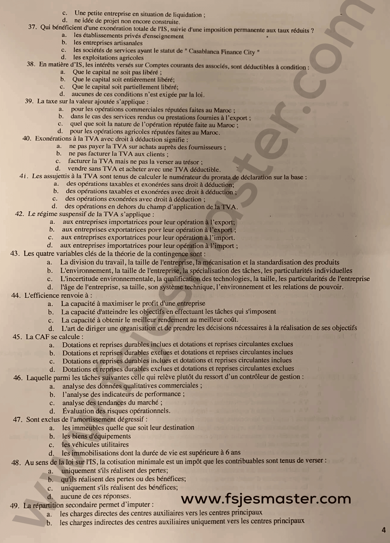 Extrait scanné — FSJES Agdal 2023