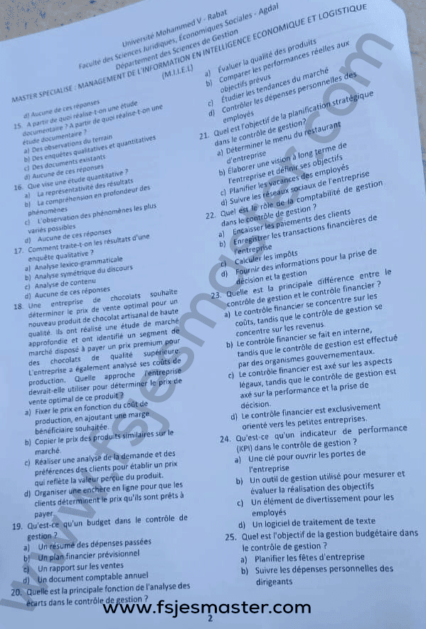 Extrait scanné — FSJES Rabat Agdal 2023