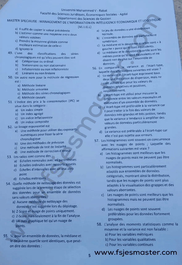 Extrait scanné — FSJES Rabat Agdal 2023