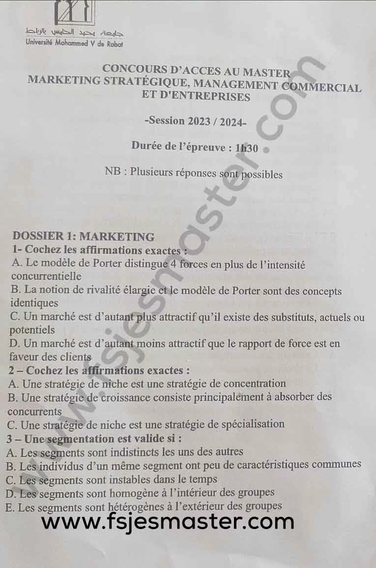 Extrait scanné — FSJES Rabat Souissi 2023