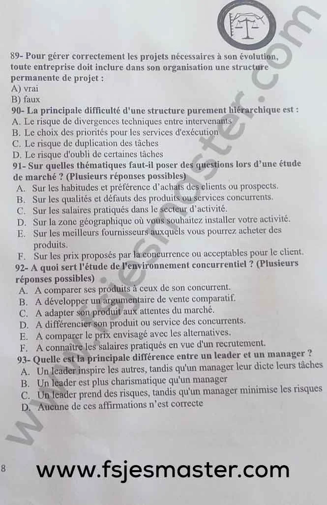 Extrait scanné — FSJES Rabat Souissi 2023