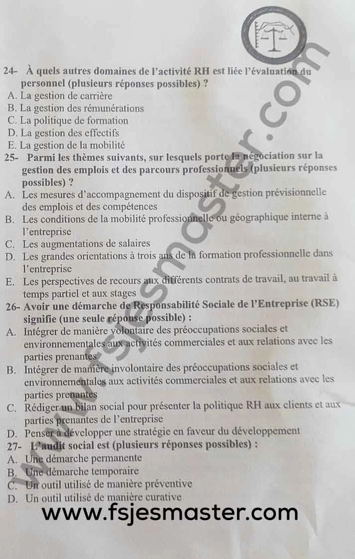Extrait scanné — FSJES Rabat Souissi 2023